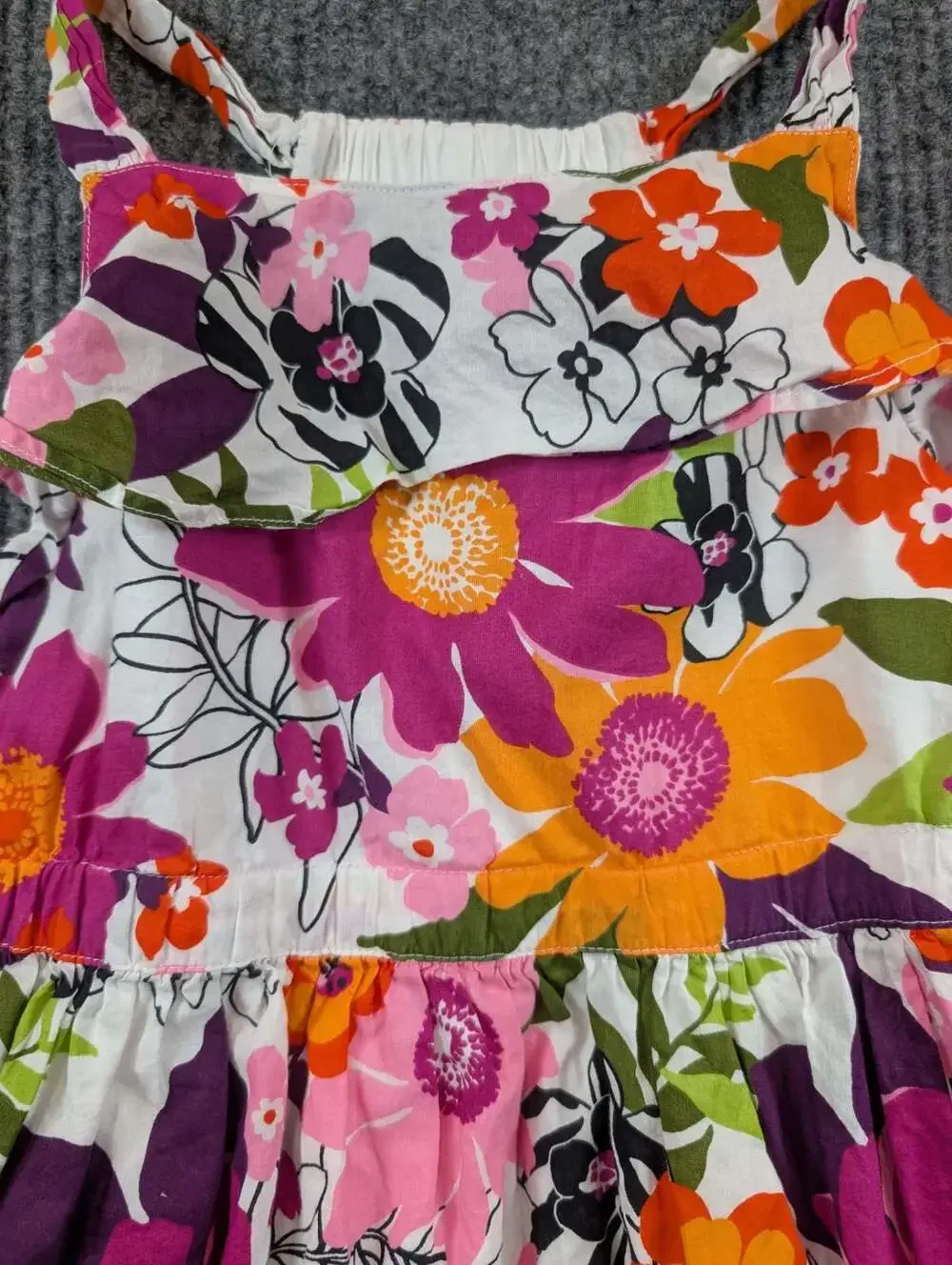 Gymboree Girls Sleeveless Floral Print Sundress with Ruffle Detail